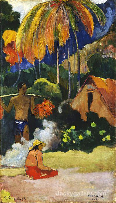 Landscape In Tahiti by Paul Gauguin paintings reproduction